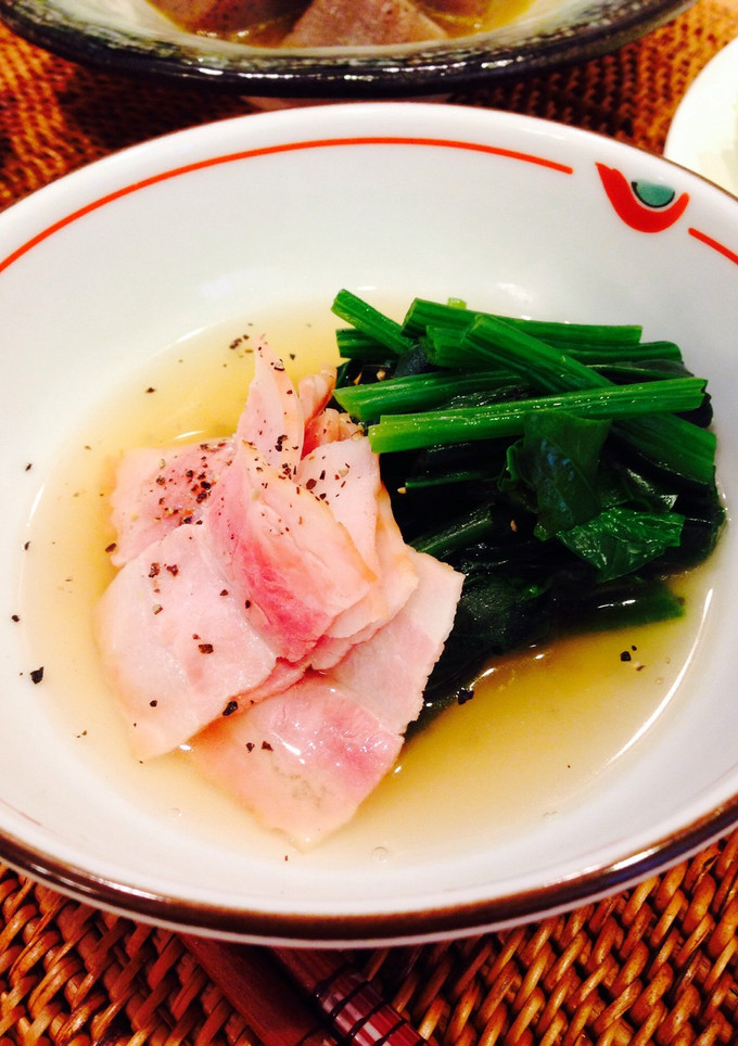 簡単♥️ほうれん草とベーコンの煮浸し-レシピのメイン写真