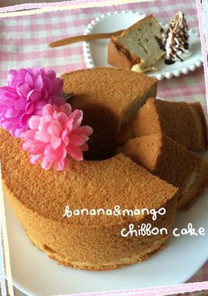 南国トロピカル♪マンゴーバナナシフォン♡-レシピのメイン写真
