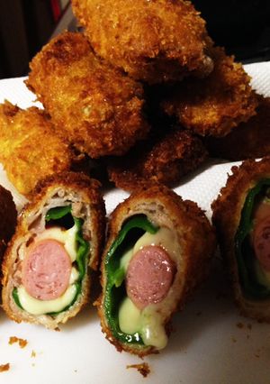 肉巻きピーマンのウインナーチーズ揚げ★-レシピのメイン写真