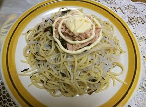 梅の実ひじきで和えるだけ冷製パスタ-レシピのメイン写真