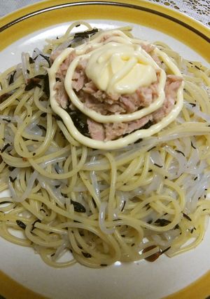 梅の実ひじきで和えるだけ冷製パスタ-レシピのメイン写真