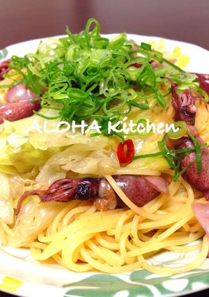 簡単！ホタルイカとレタスのペペロンチーノ-レシピのメイン写真
