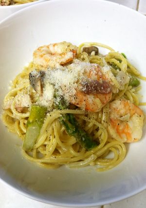 エビとアスパラのチーズクリームパスタ-レシピのメイン写真