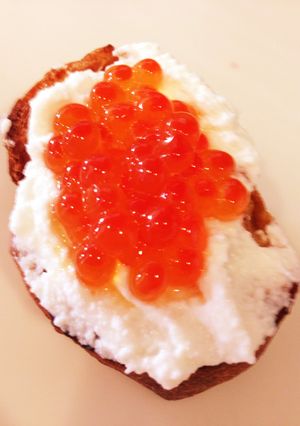 イクラとリコッタチーズ-レシピのメイン写真