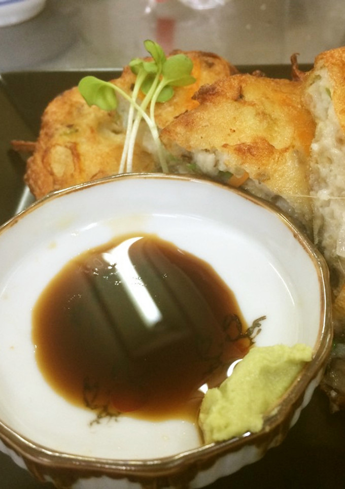 ☆鯛すり身のさつま揚げ、わさび醤油仕立て-レシピのメイン写真