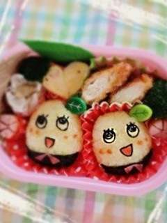 幼稚園のお弁当☆ふなっしーおにぎり☆-レシピのメイン写真