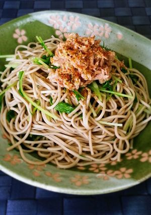 ツナと水菜の中華風ぶっかけ蕎麦-レシピのメイン写真