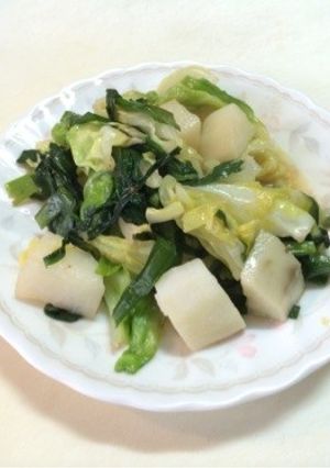 キャベツとニラと長芋の炒め物 ピリ辛編-レシピのメイン写真