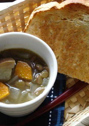 レンズ豆と野菜のソパ-レシピのメイン写真