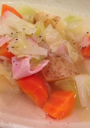 お塩でシンプルに！お野菜たっぷりスープ♪-レシピのメイン写真