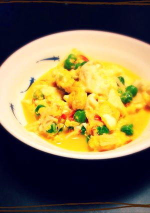 春色副菜☆Gピースカニカマ豆腐の卵とじ-レシピのメイン写真