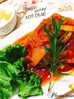 簡単♪鶏肉のトマト煮-レシピのメイン写真