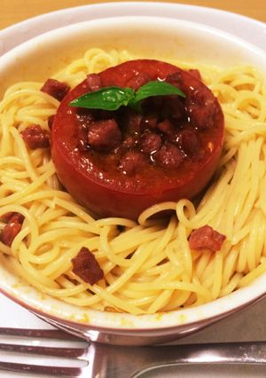 丸ごとトマトパスタ-レシピのメイン写真