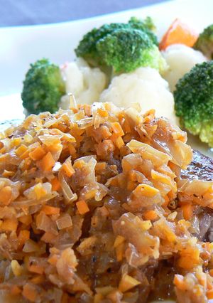 牛肉のステーキ 香味野菜ソース-レシピのメイン写真