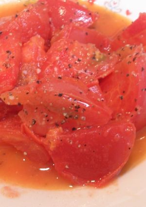 トマトをゴマ油で炒めて~!甘みアップ↑-レシピのメイン写真