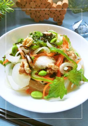 野菜たっぷり♥鯖水煮＆新玉葱の甘酢和え-レシピのメイン写真