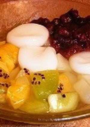NZ産キウイ白玉あんみつ-レシピのメイン写真