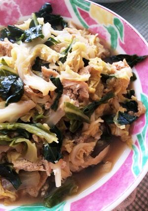超簡単！キャベツと油揚げの蒸し煮-レシピのメイン写真
