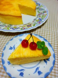 スライスチーズで!ふわふわスフレケーキ♡-レシピのメイン写真