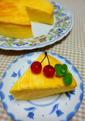 スライスチーズで！ふわふわスフレケーキ♡-レシピのメイン写真