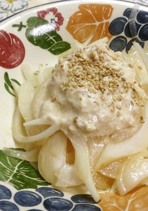 ツナマヨをのせたオニオン スライス♪-レシピのメイン写真