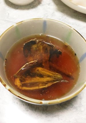 夫作☆鯵の日はシメの鯵スープ！-レシピのメイン写真