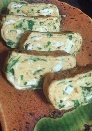 ﾆﾗ入り卵焼き-レシピのメイン写真