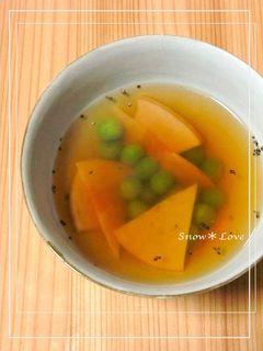 えんどう豆とハムのお吸い物。-レシピのメイン写真