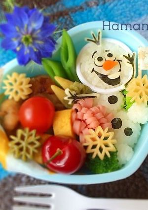 アナと雪の女王から❄︎オラフ♪キャラ弁♪-レシピのメイン写真