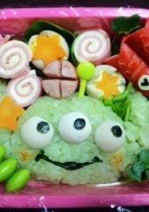 リトルグリーンメン キャラ弁 お弁当-レシピのメイン写真