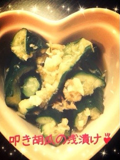 小鉢やおつまみに❁叩き胡瓜の簡単浅漬け❁-レシピのメイン写真