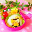 キャラ弁*丸い型抜きで簡単♬ネコちゃん
