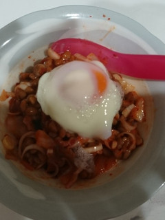 キムチ納豆卵のせ-レシピのメイン写真