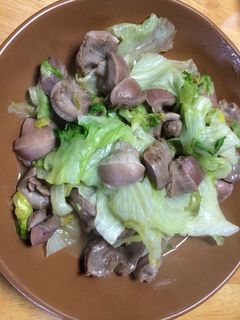 砂肝とレタスの中華風炒め-レシピのメイン写真