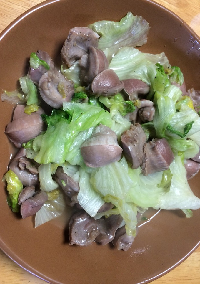 砂肝とレタスの中華風炒め-レシピのメイン写真