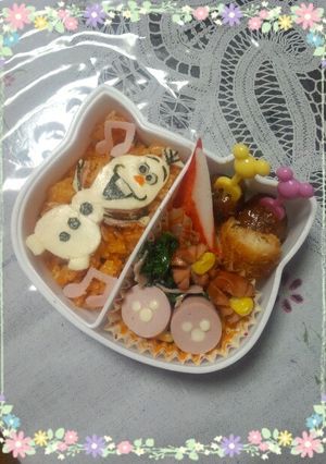 アナと雪の女王オラフのキャラ弁！-レシピのメイン写真