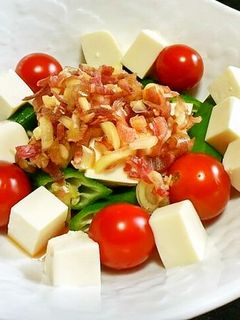 オクラとトマトの豆腐サラダ♪-レシピのメイン写真