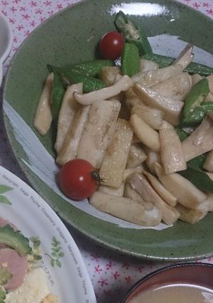 長芋とおくらのソテー-レシピのメイン写真
