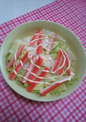 レタスかにかまサラダ-レシピのメイン写真