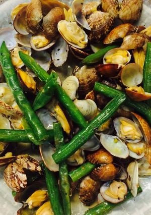 あさりといんげん豆のワイン蒸し-レシピのメイン写真