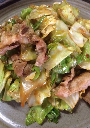 豚肉とキャベツのピリ辛味噌炒め-レシピのメイン写真