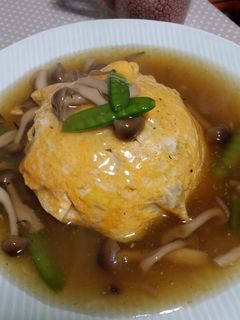 ひじきの煮物で和風餡かけオムライス-レシピのメイン写真