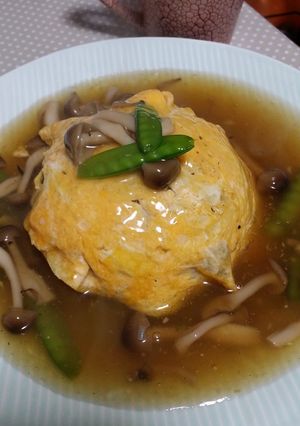 ひじきの煮物で和風餡かけオムライス-レシピのメイン写真