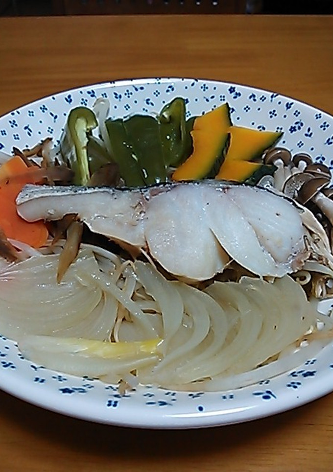 鱈とたっぷり野菜のレンジ蒸し-レシピのメイン写真