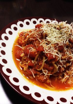 簡単！ トマトツナパスタ-レシピのメイン写真