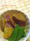 さつまいもとスナップエンドウの煮物✿