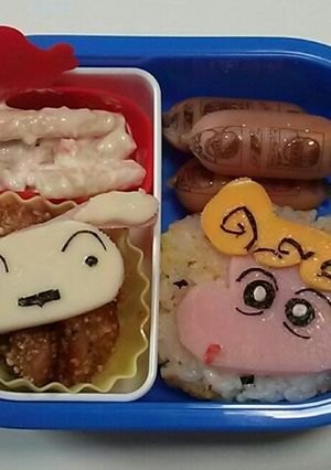 キャラ弁 クレヨンしんちゃん シロ＆ひま-レシピのメイン写真