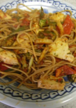 メカジキと野菜のトマトソーススパゲッティ-レシピのメイン写真
