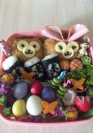 キャラ弁☆ダッフィー&シェリーメイ-レシピのメイン写真