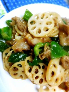 ♥豚バラとれんこんのゆず胡椒味噌炒め♥-レシピのメイン写真